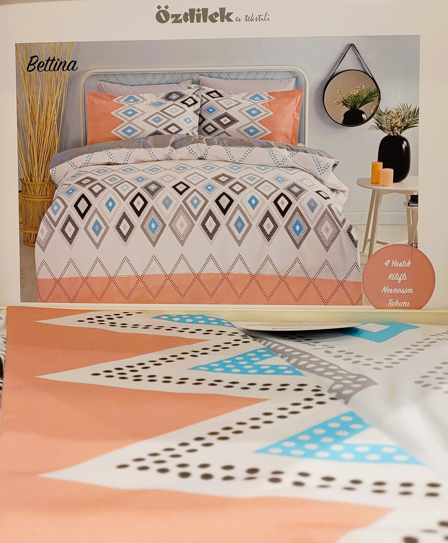 Set Lenjerie de pat Ozdilek - BETTINA - Floral - 2 Persoane