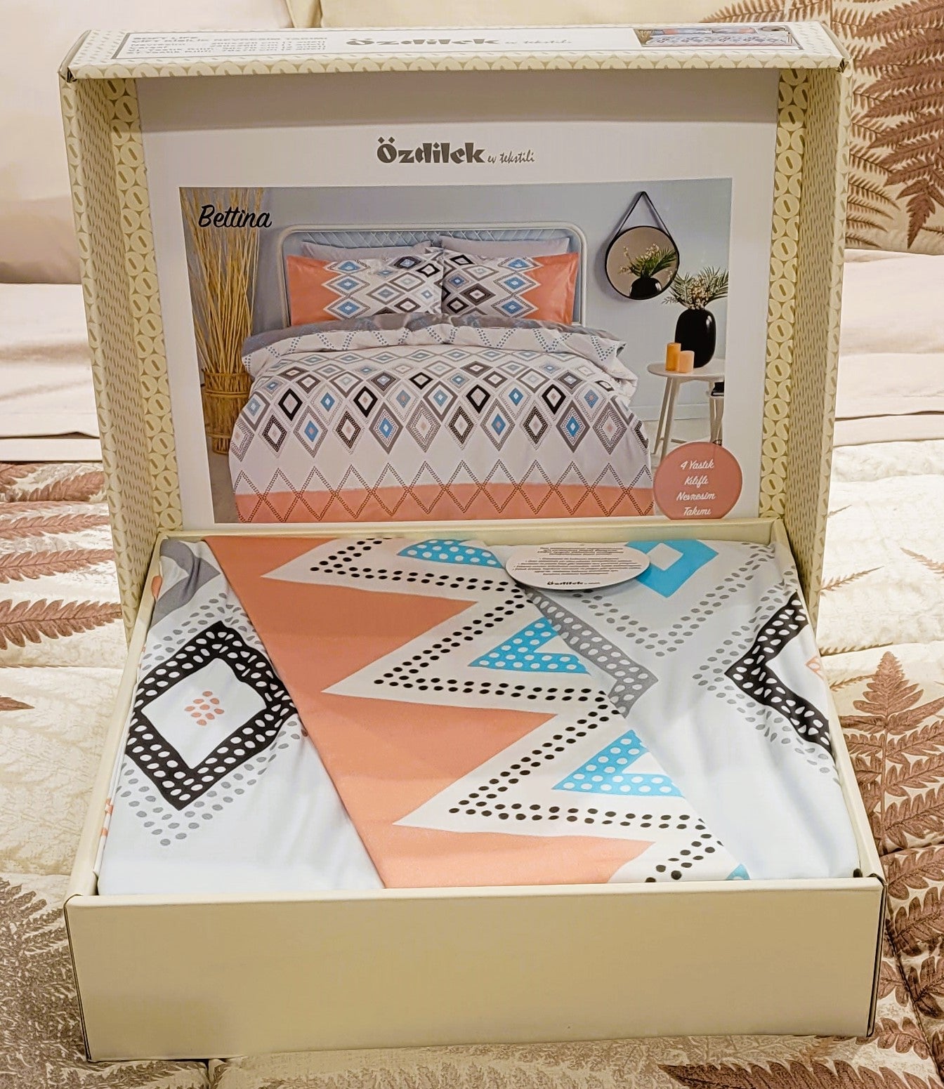 Set Lenjerie de pat Ozdilek - BETTINA - Floral - 2 Persoane