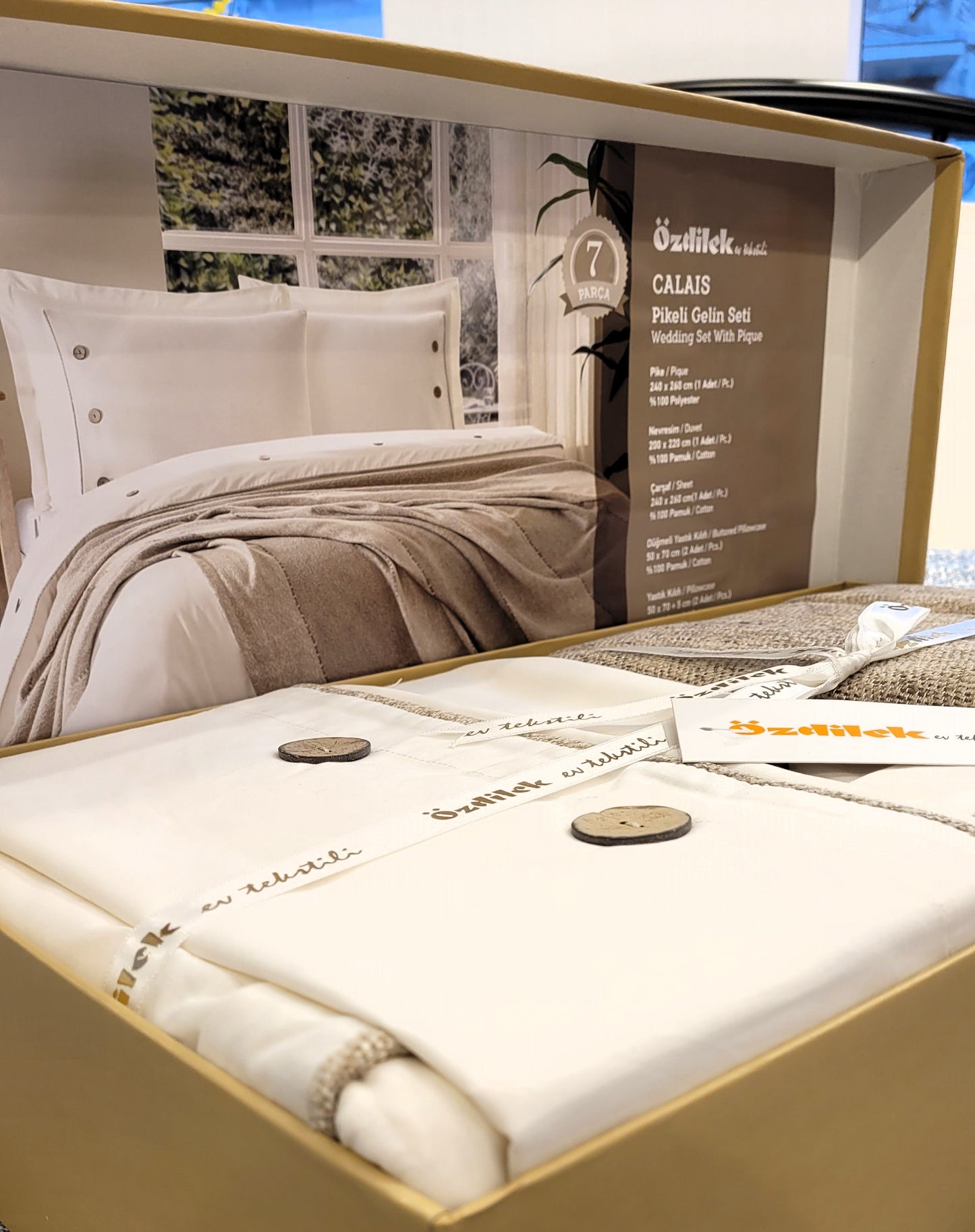Set de Pat Ozdilek - CALAIS - Bej - 2 Persoane