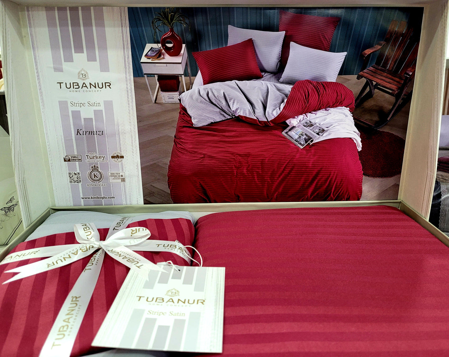 Lenjerie de Pat TUBANUR STRIPE SATEN