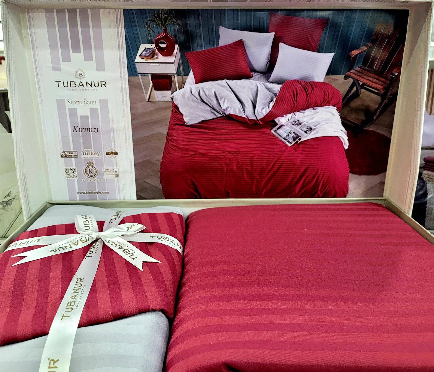 Lenjerie de Pat TUBANUR STRIPE SATEN