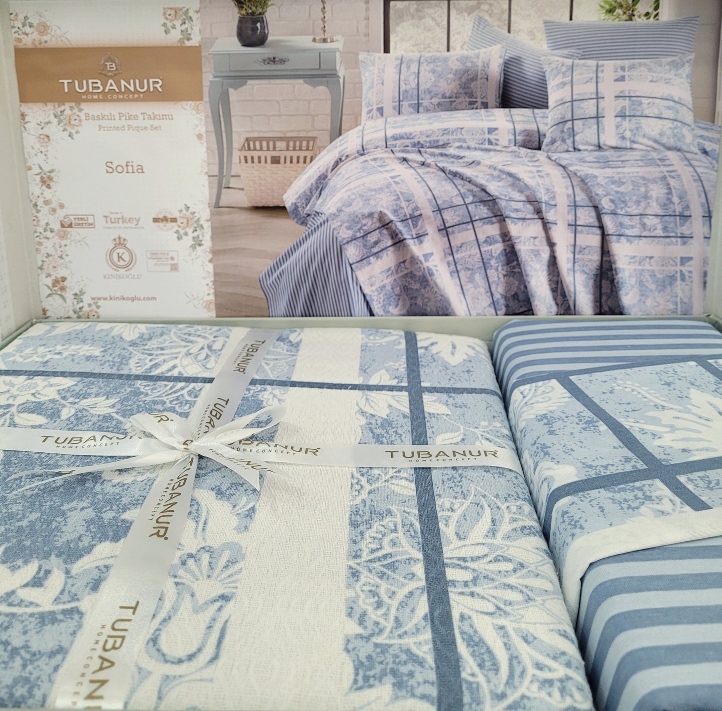 Set lenjerie de pat TUBANUR - Printed Pique