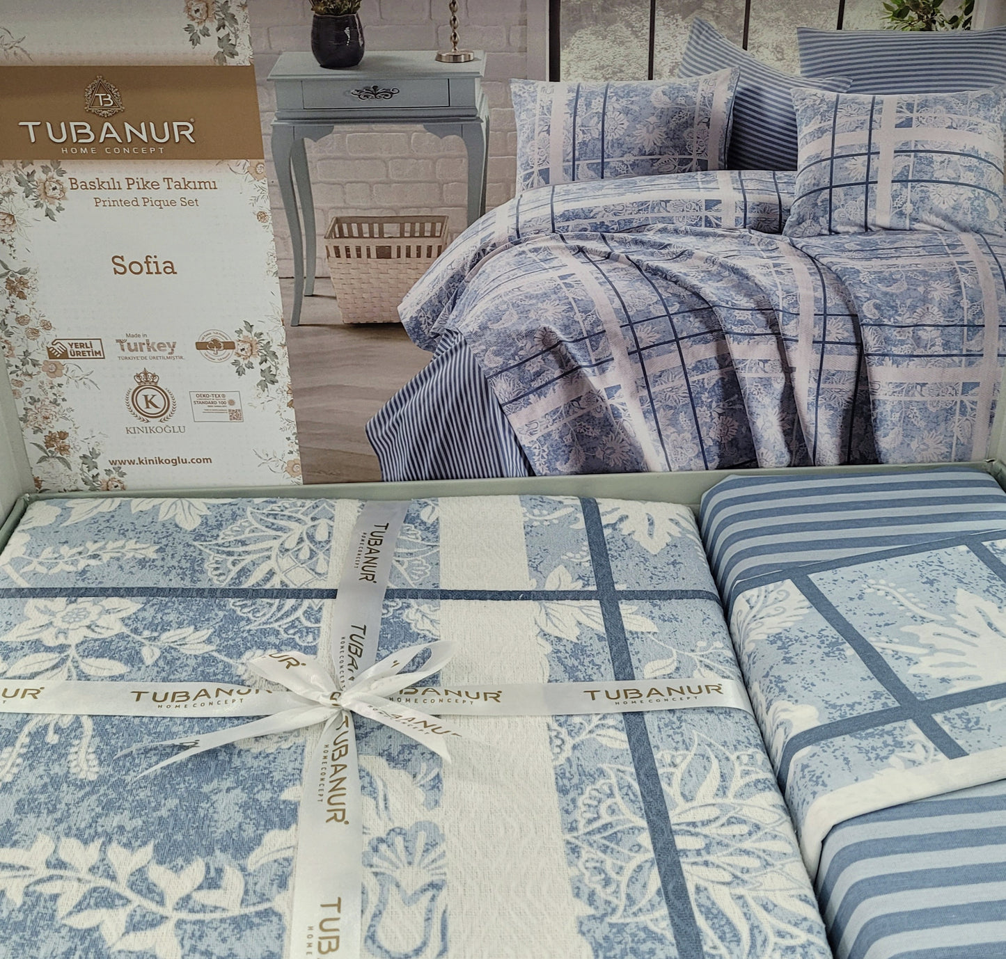 Set lenjerie de pat TUBANUR - Printed Pique