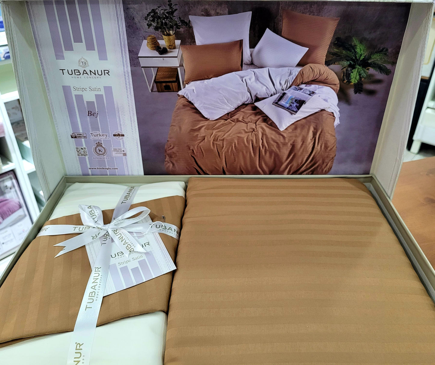 Lenjerie de Pat TUBANUR STRIPE SATEN