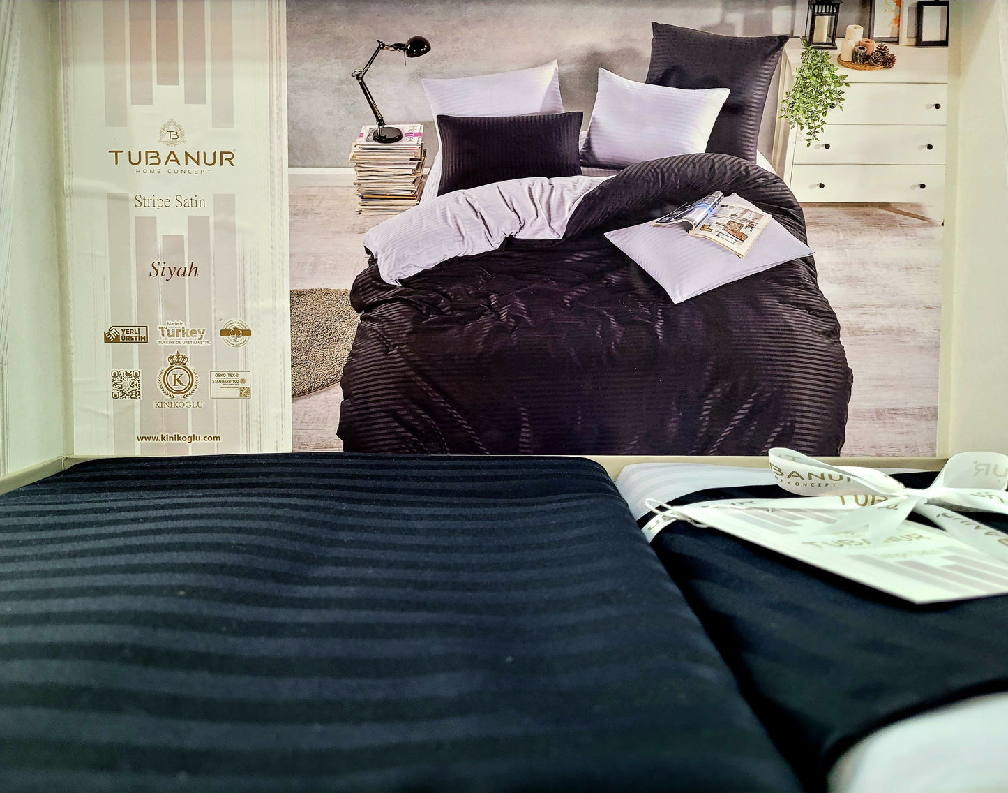 Lenjerie de Pat TUBANUR STRIPE SATEN