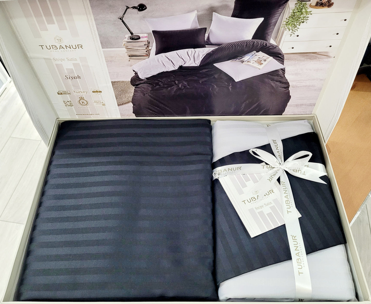 Lenjerie de Pat TUBANUR STRIPE SATEN