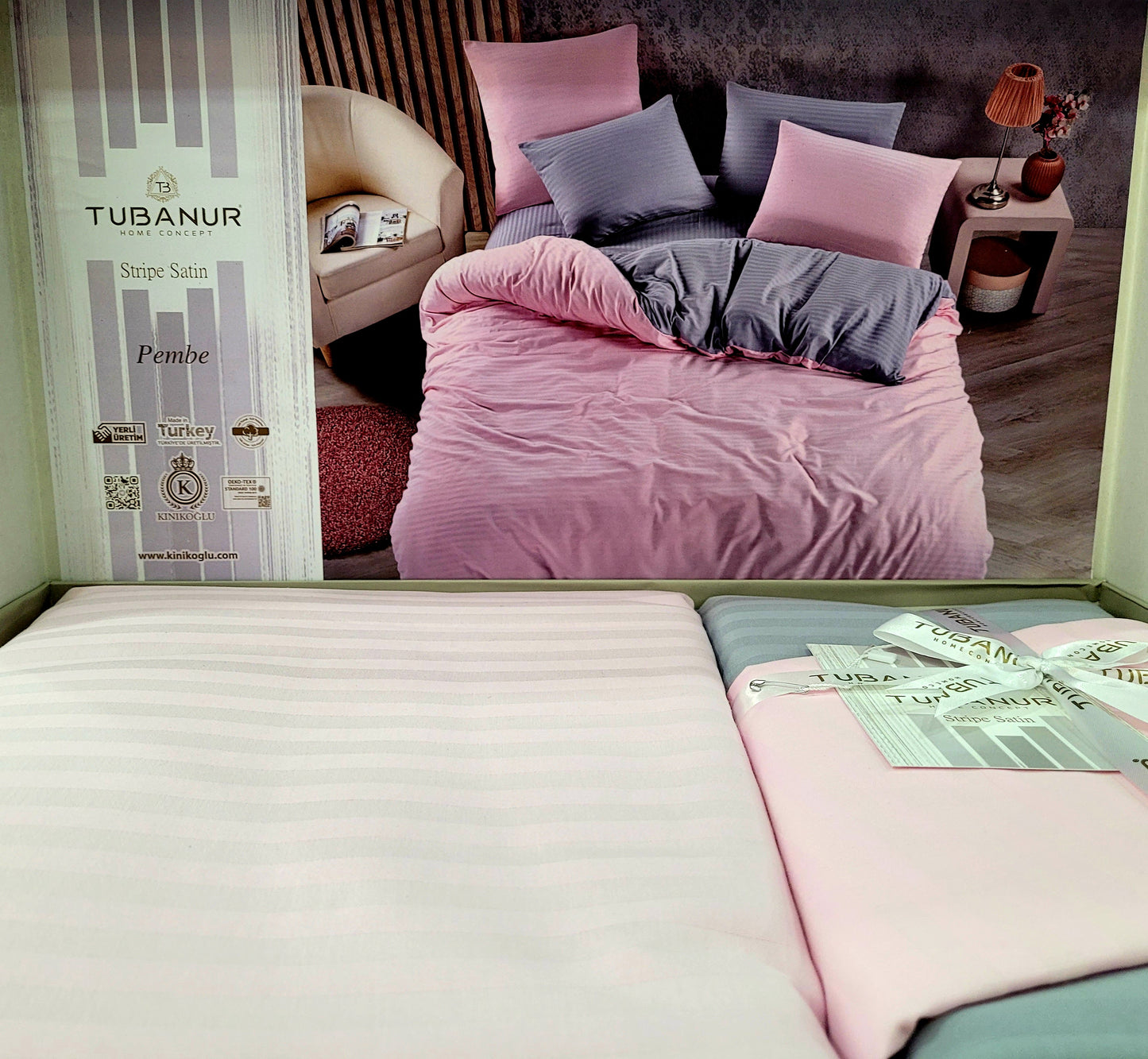 Lenjerie de Pat TUBANUR STRIPE SATEN