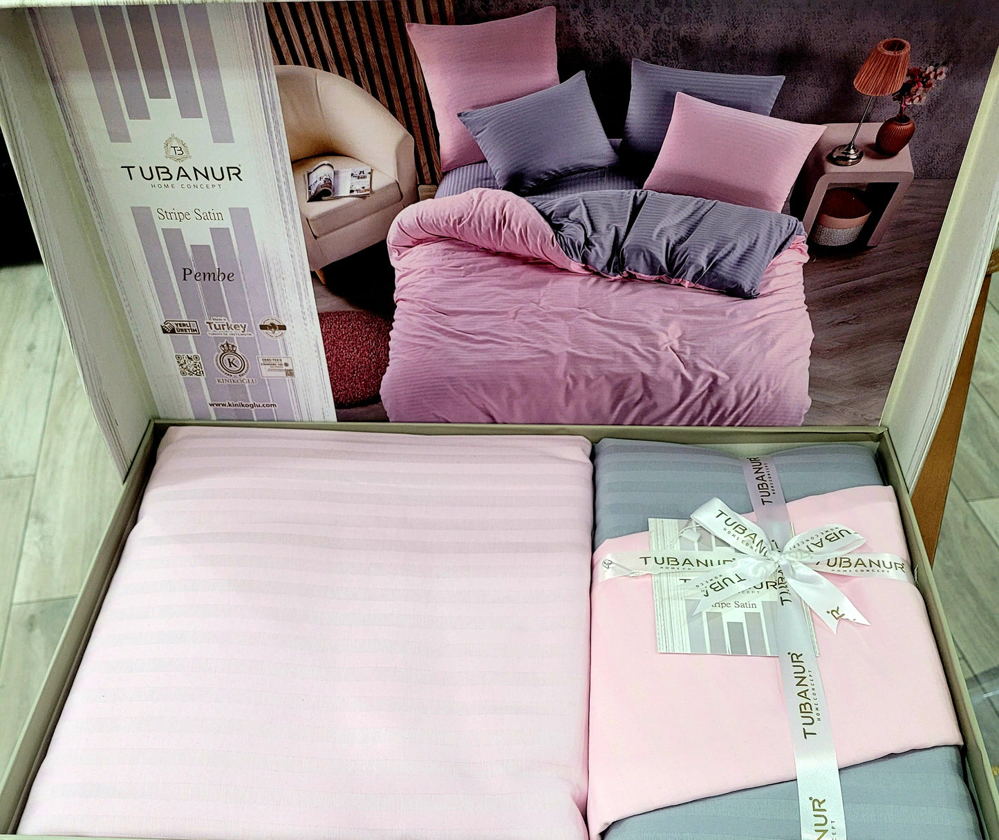 Lenjerie de Pat TUBANUR STRIPE SATEN