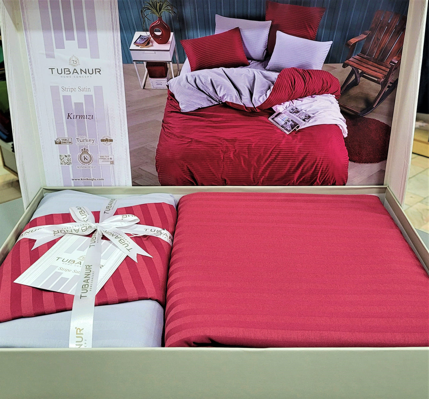 Lenjerie de Pat TUBANUR STRIPE SATEN