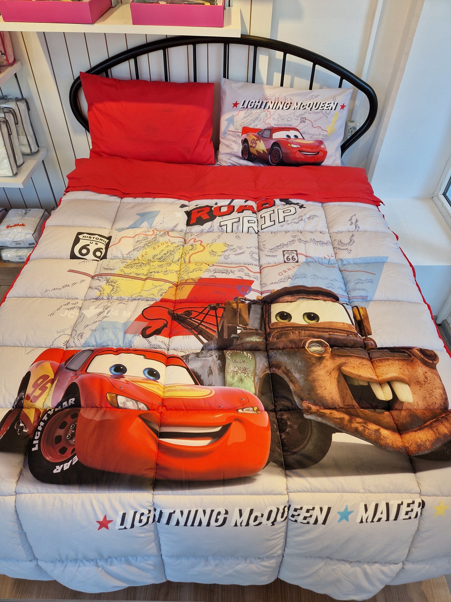 Set lenjerie pat copii DISNEY CARS - Gri
