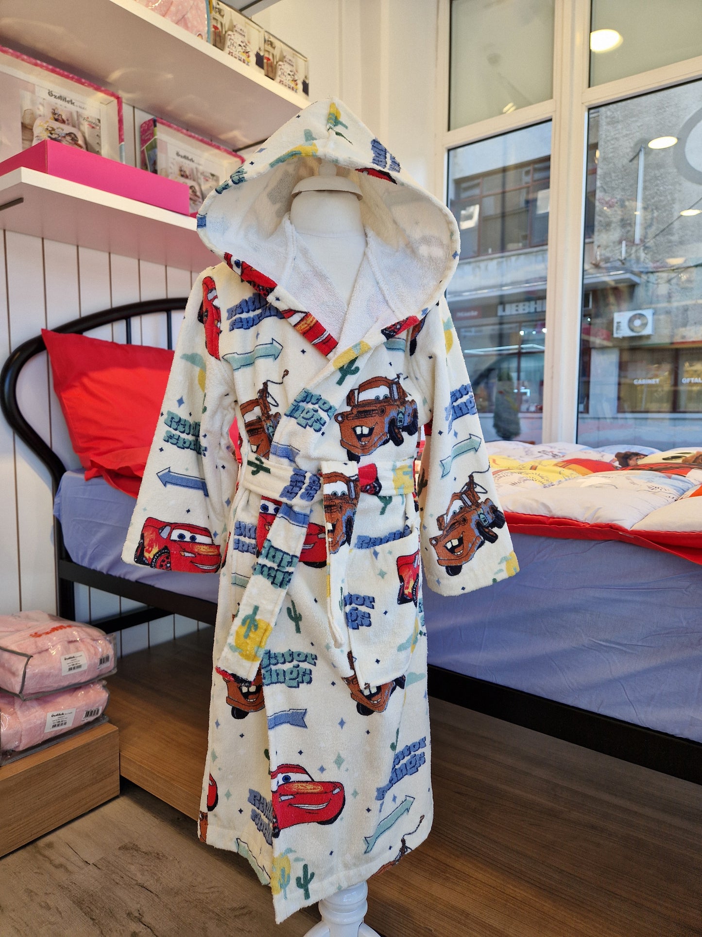 Halat de Baie pentru copii Disney CARS 7/8 ani - Crem