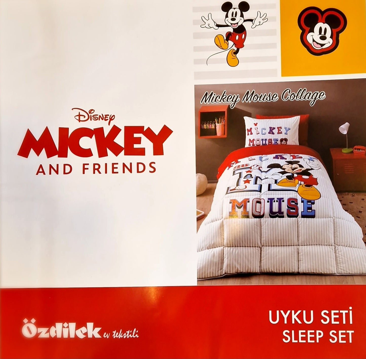 Set lenjerie pat copii DISNEY MICKEY and Friends - Mickey Mouse - Roz