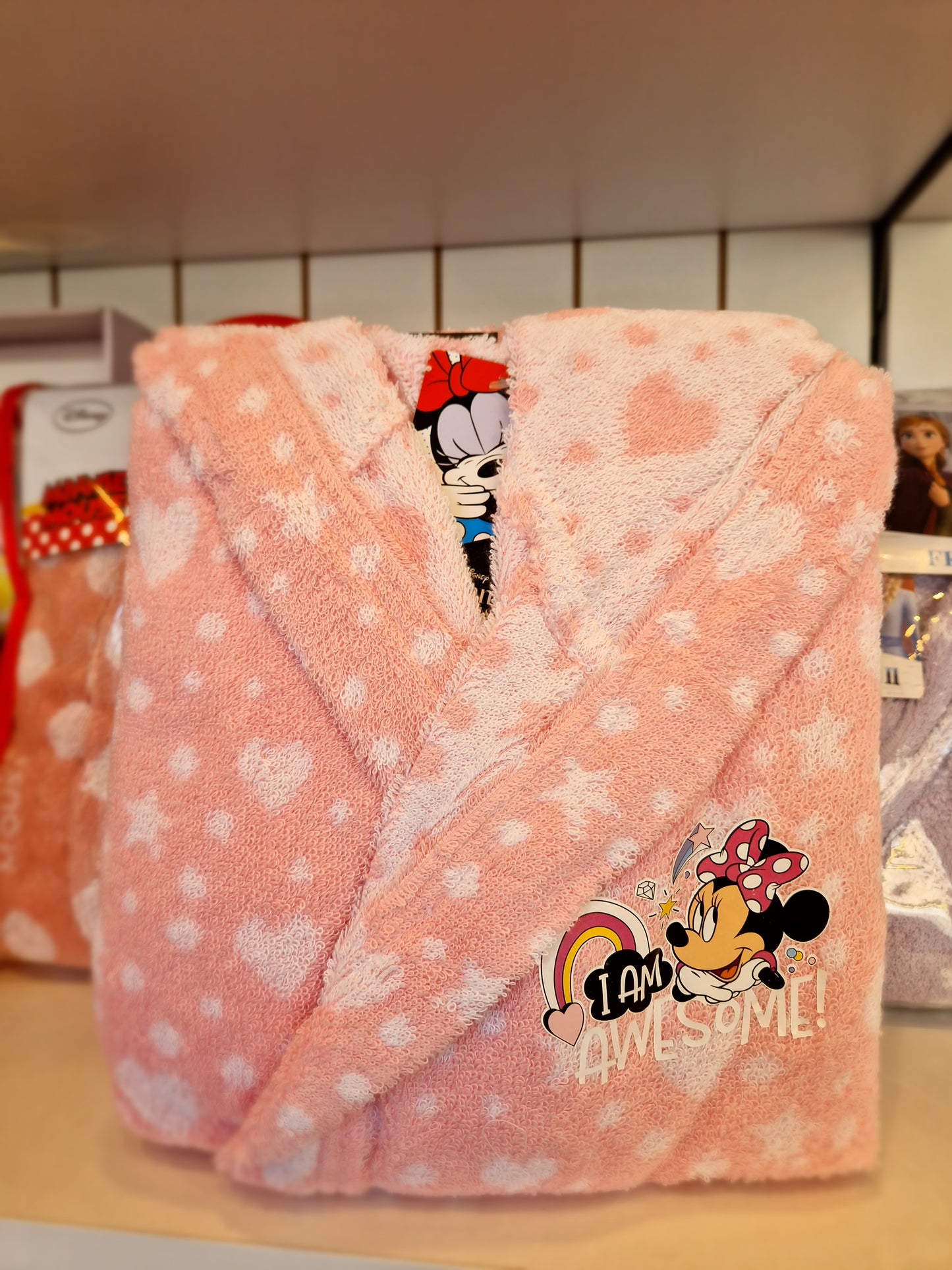 Set Halat de baie Disney Minnie Awesome 9-10 ani - Roz