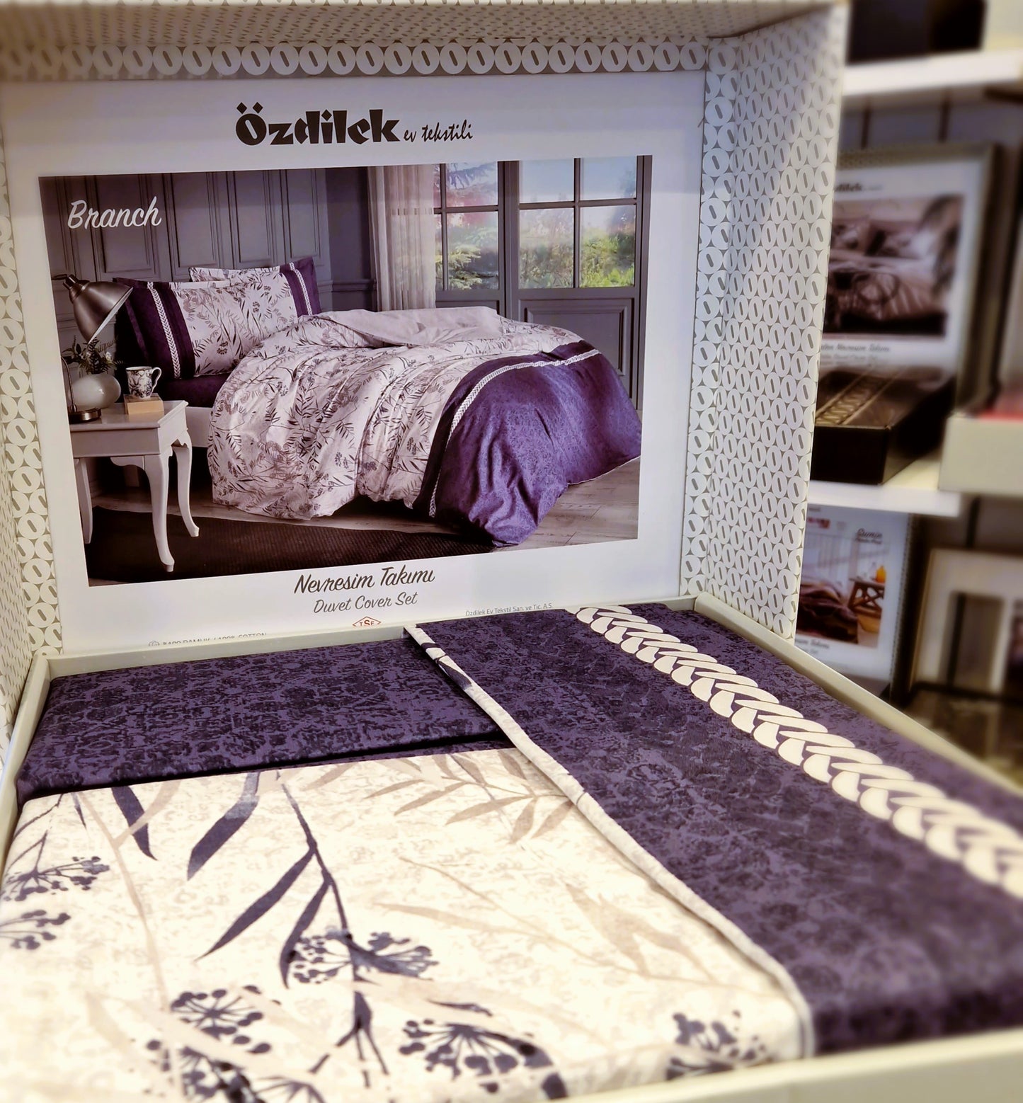 Set Lenjerie de pat Ozdilek – BRANCH - Mov - 2 Persoane