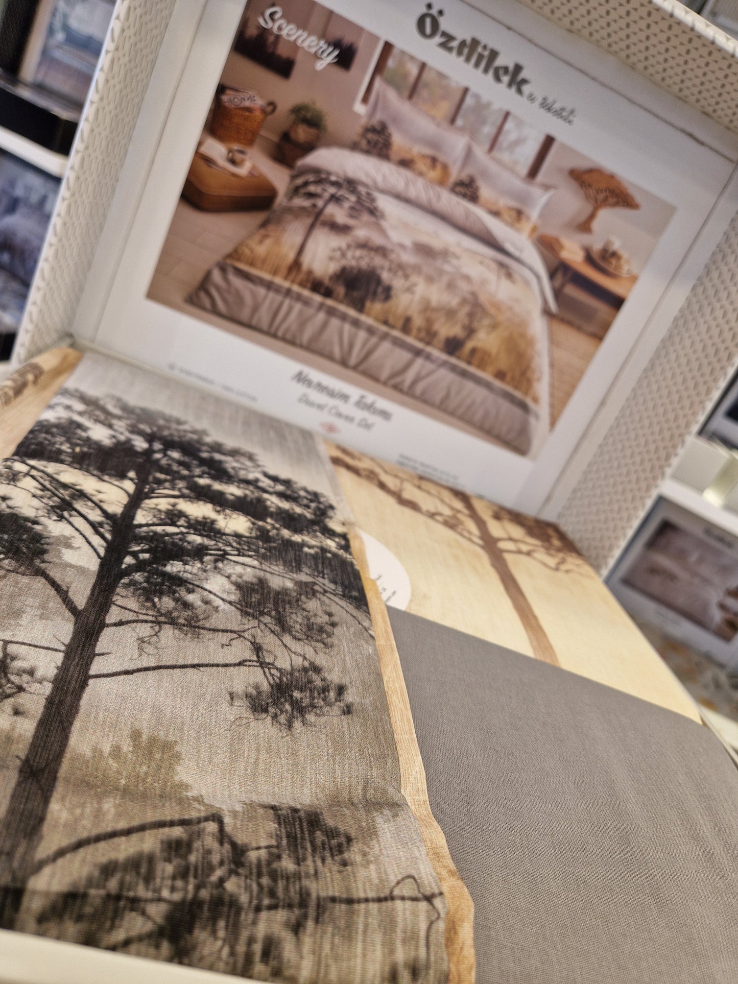 Set Lenjerie de pat Ozdilek – SCENERY - Bej - 2 Persoane