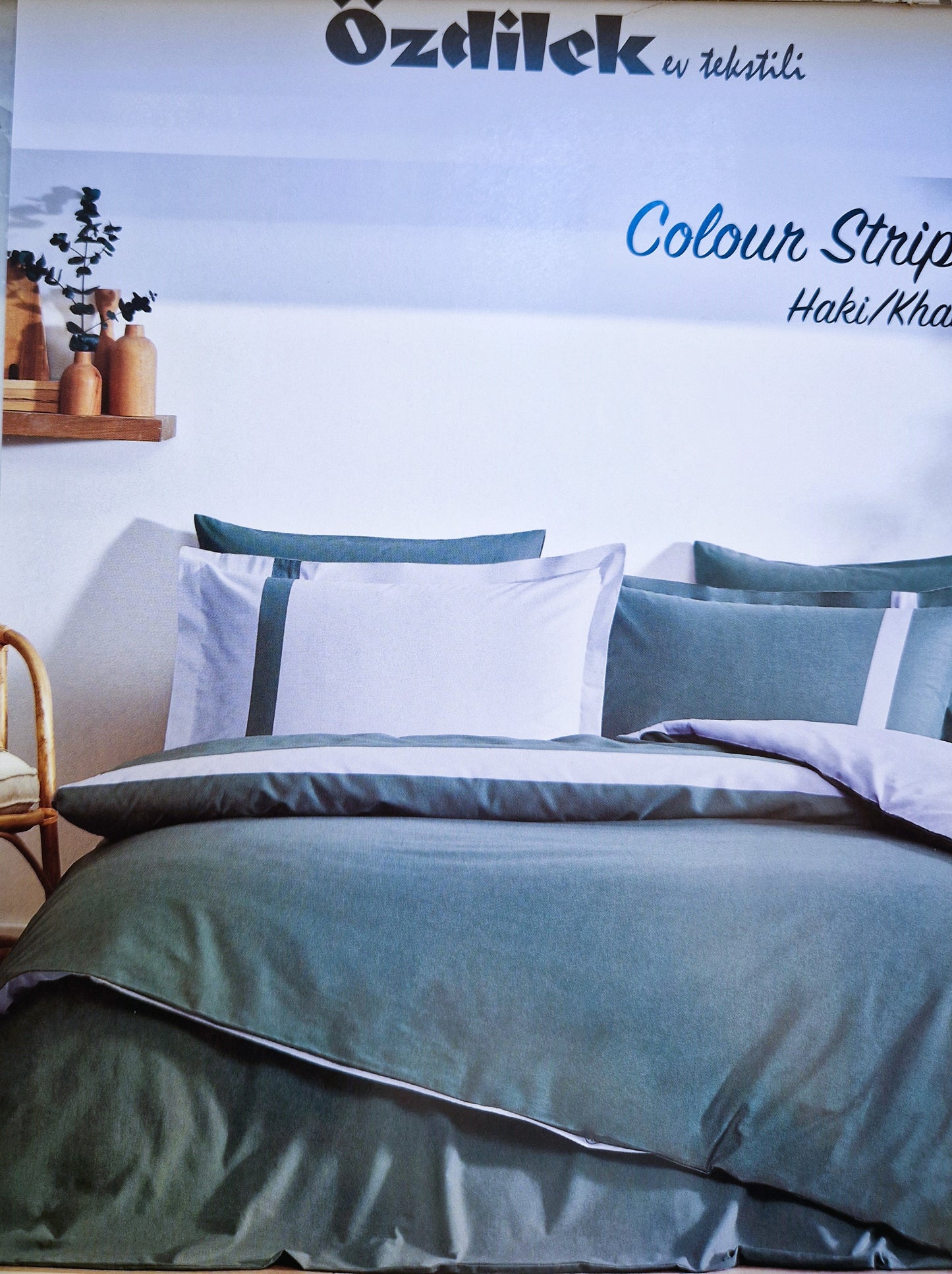 Set Lenjerie de pat Ozdilek – COLOUR STRIPE - Verde