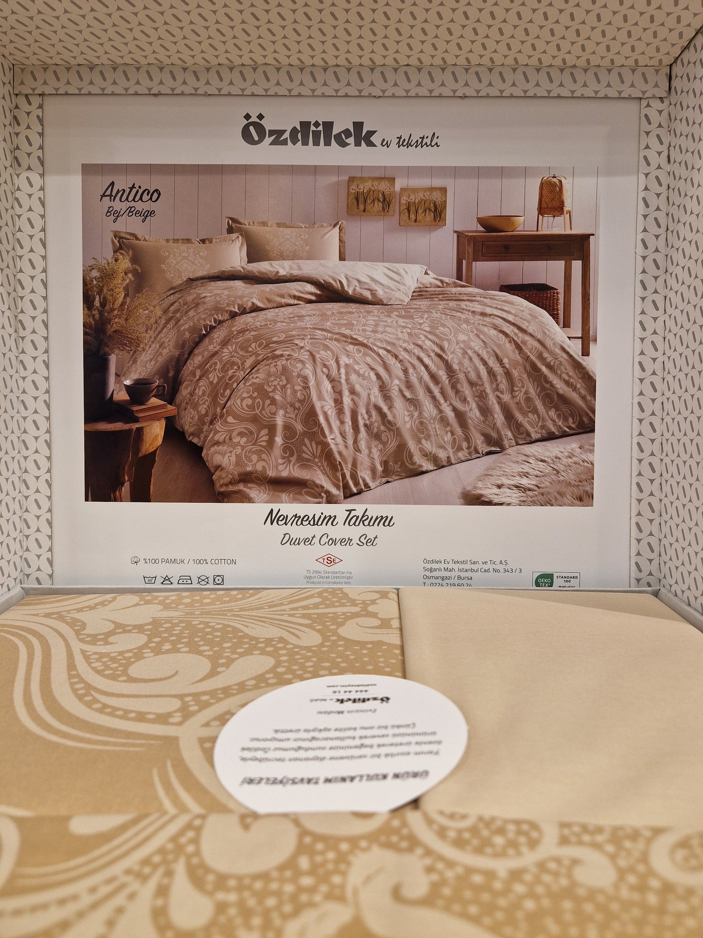 Set Lenjerii De Pat Ozdilek – ANTICO - Bej