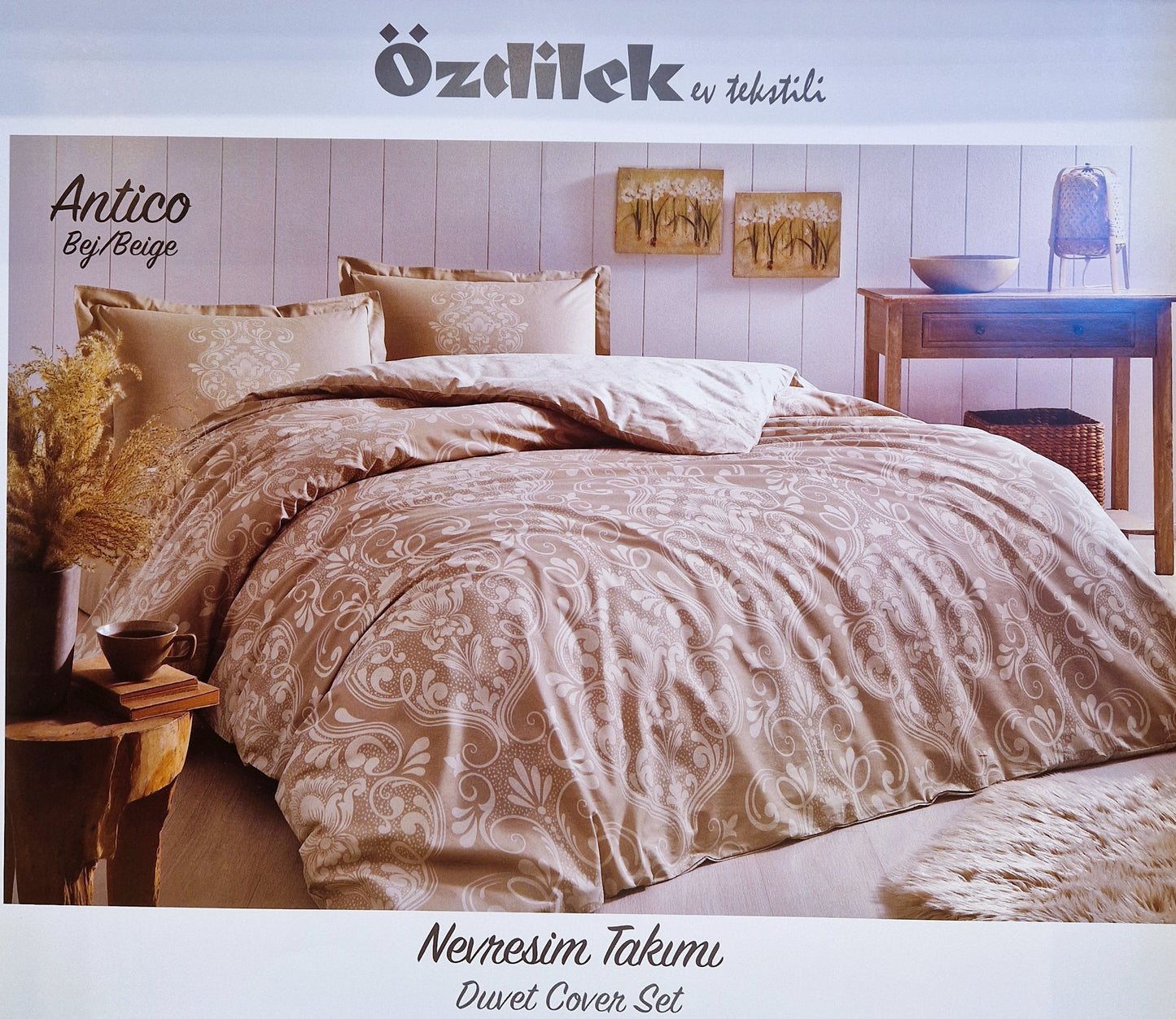 Set Lenjerii De Pat Ozdilek – ANTICO - Bej
