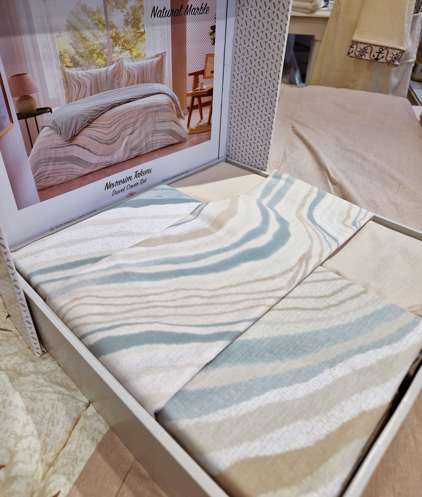 Set Lenjerie de pat Ozdilek – NATURAL MARBLE