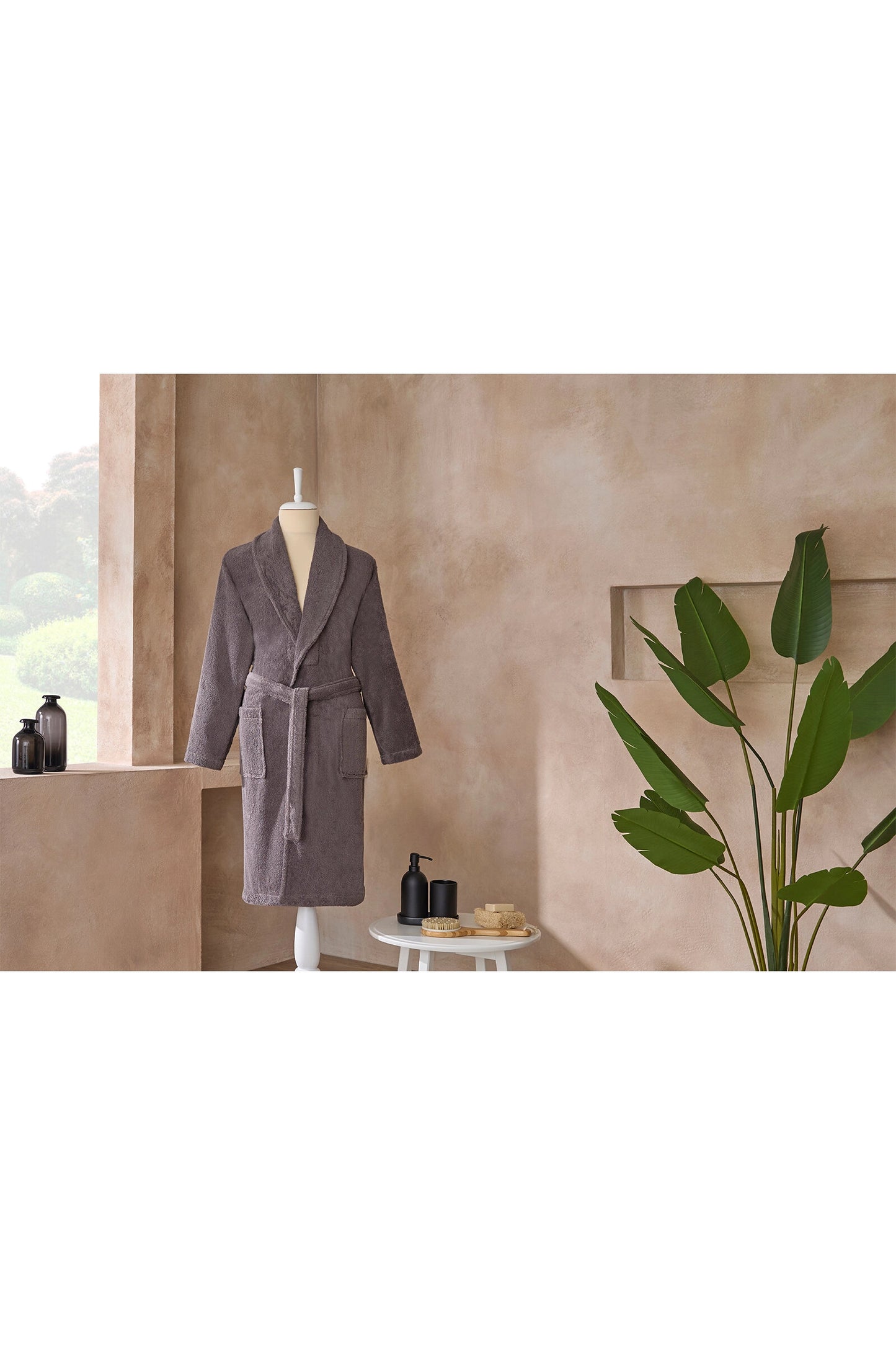 Halat de baie OZDILEK - COLOURIST - Gri Antracit - L