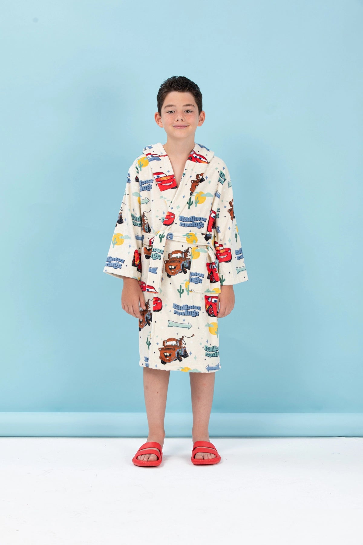 Halat de Baie pentru copii Disney CARS 7/8 ani - Crem