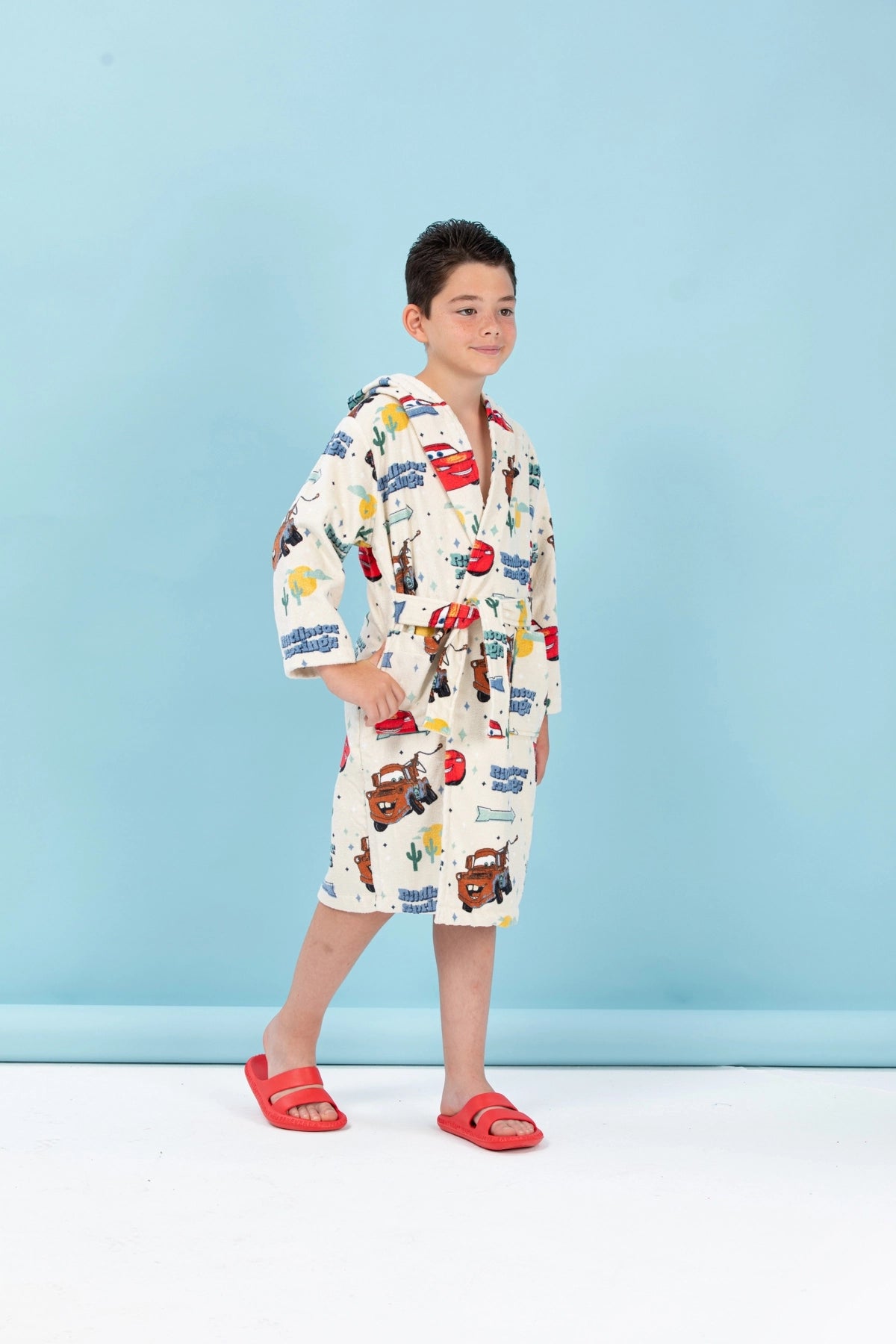 Halat de Baie pentru copii Disney CARS 7/8 ani - Crem