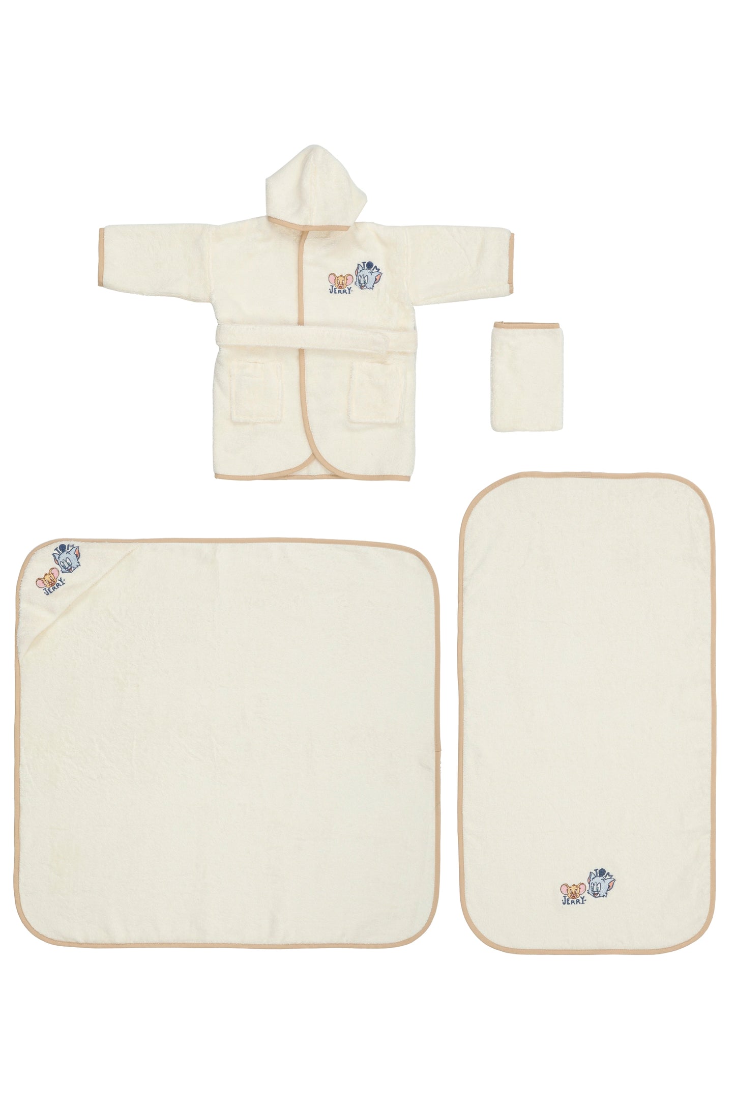 Set de baie baby Tom and Jerry - Crem/Bej