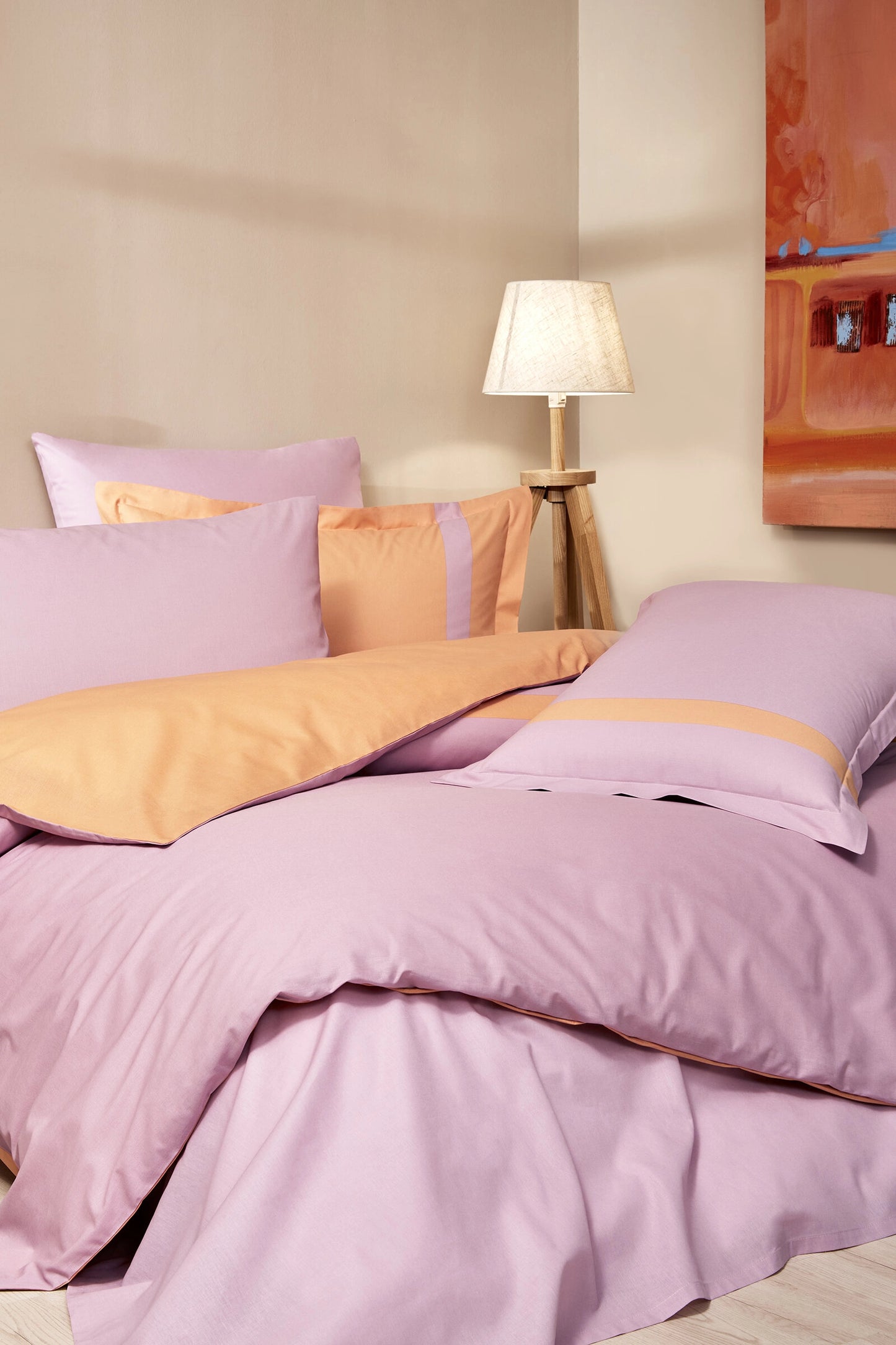 Set Lenjerie de pat Ozdilek – COLOUR STRIPE - Roz - 2 Persoane