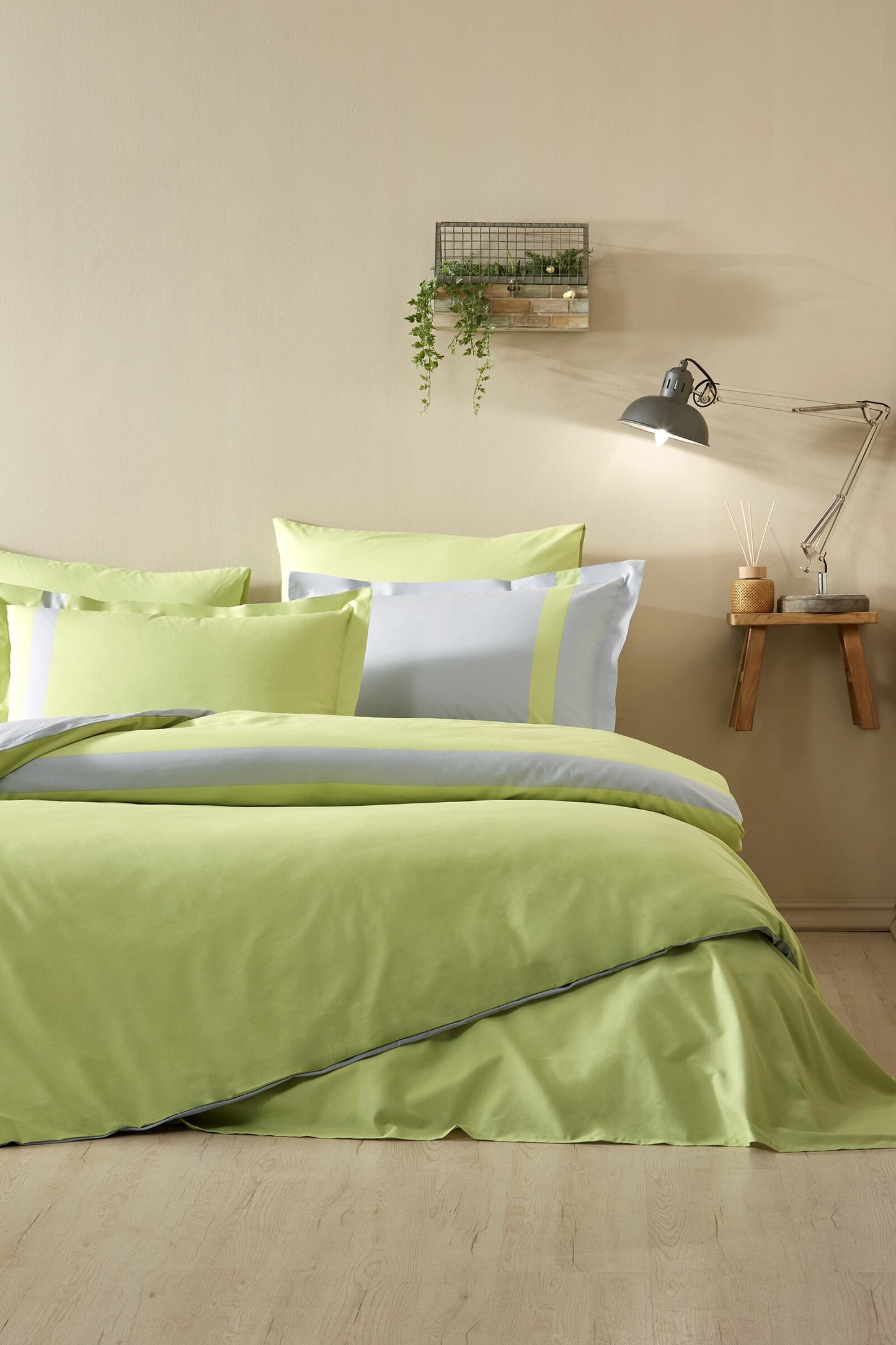 Set Lenjerie de pat Ozdilek – COLOUR STRIPE - Verde brotacel - 2 Persoane