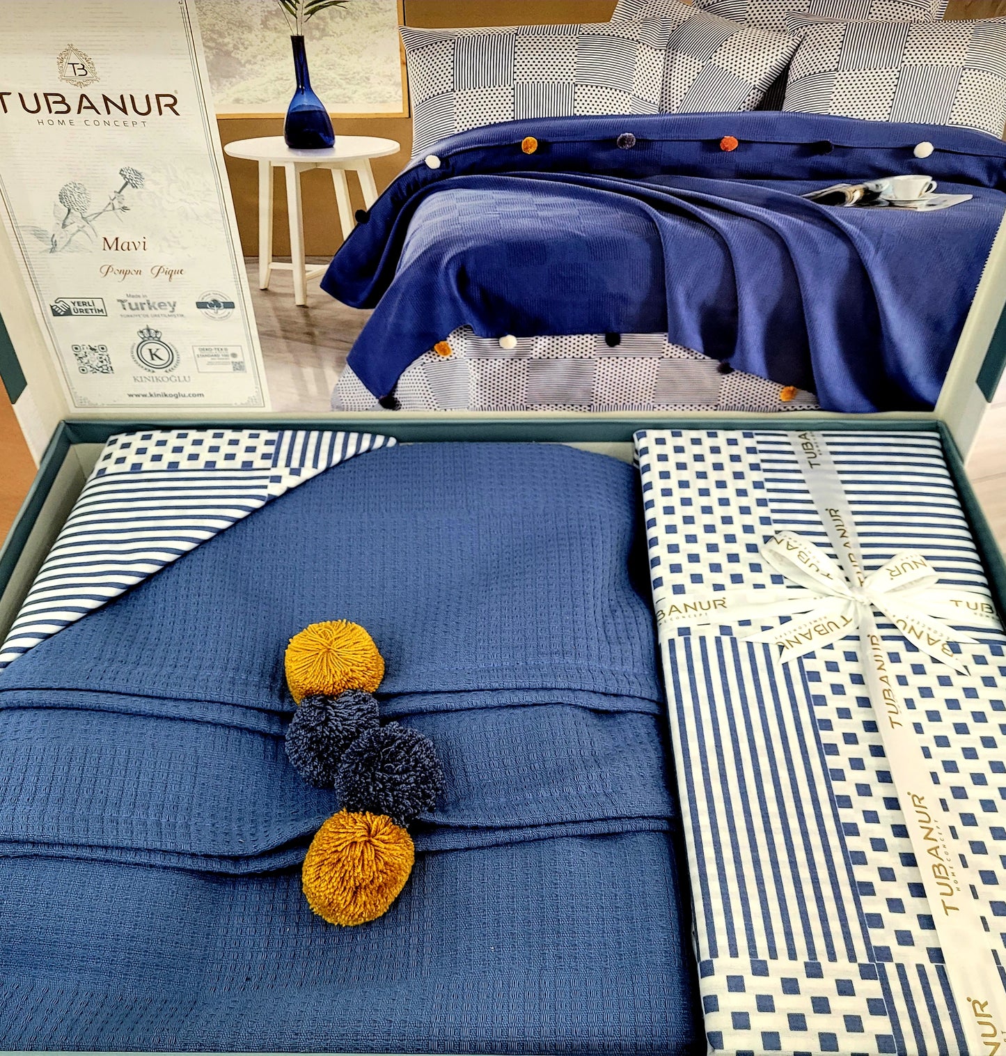 Set lenjerie pat TUBANUR – Ponpon Pique