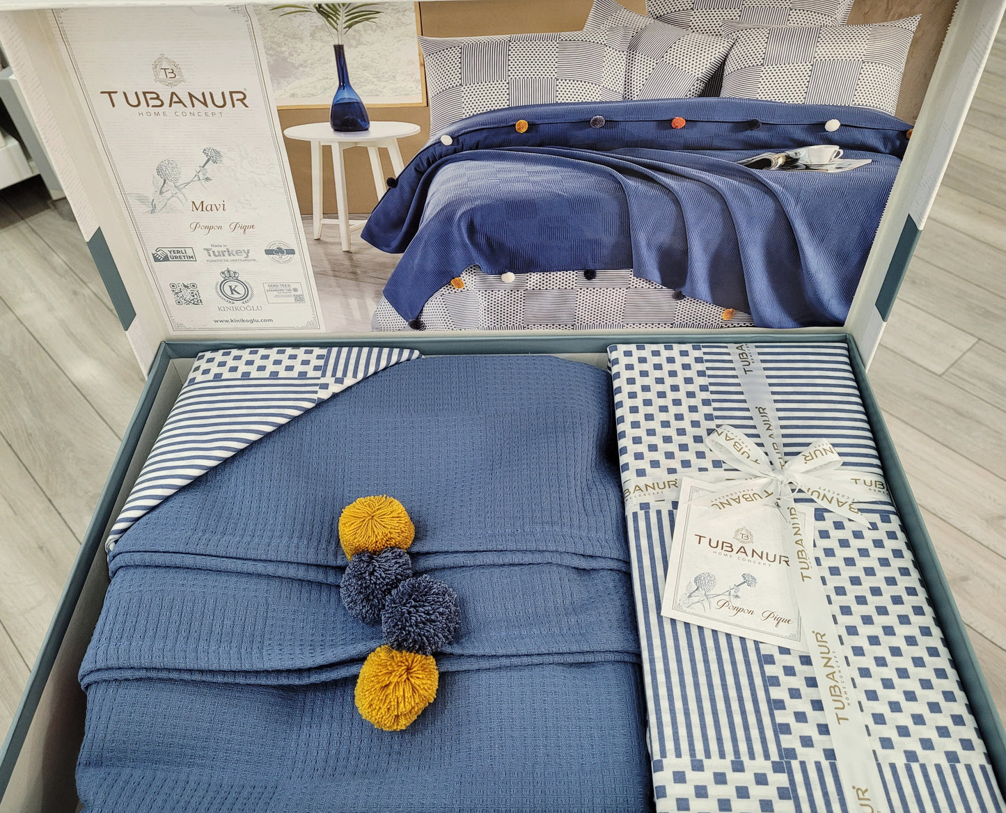 Set lenjerie pat TUBANUR – Ponpon Pique