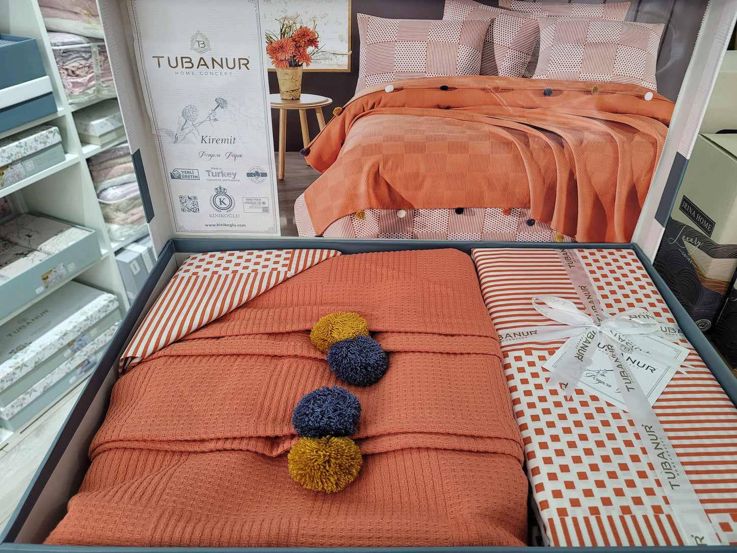 Set lenjerie pat TUBANUR – Ponpon Pique