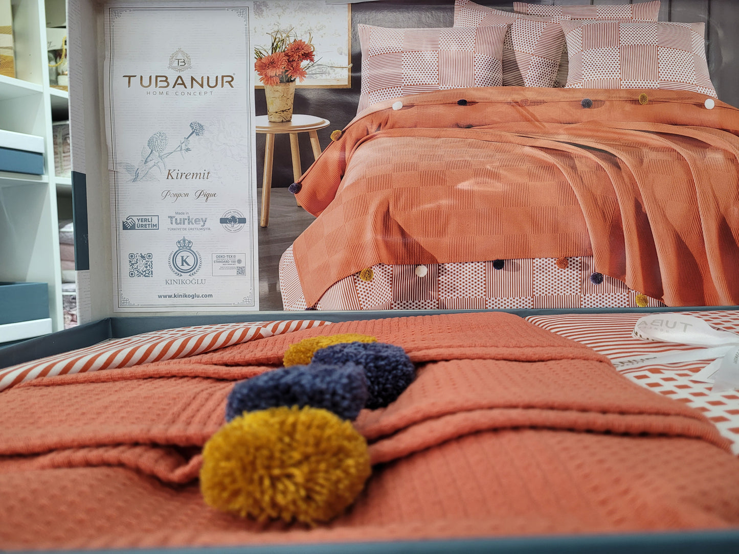 Set lenjerie pat TUBANUR – Ponpon Pique