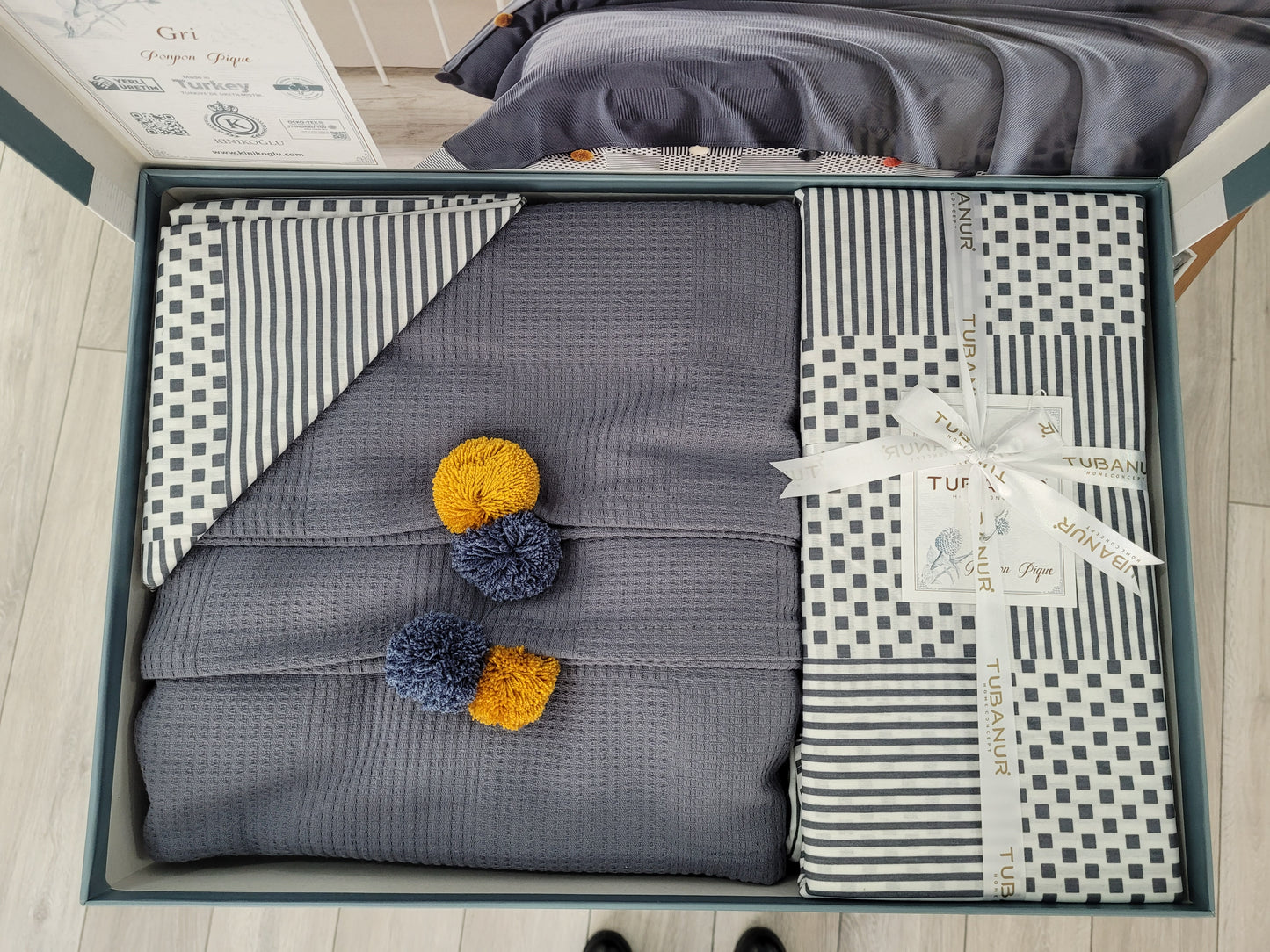Set lenjerie pat TUBANUR – Ponpon Pique