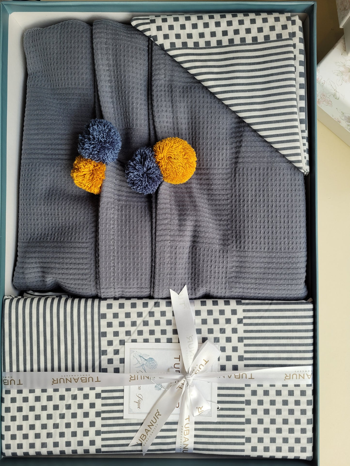 Set lenjerie pat TUBANUR – Ponpon Pique