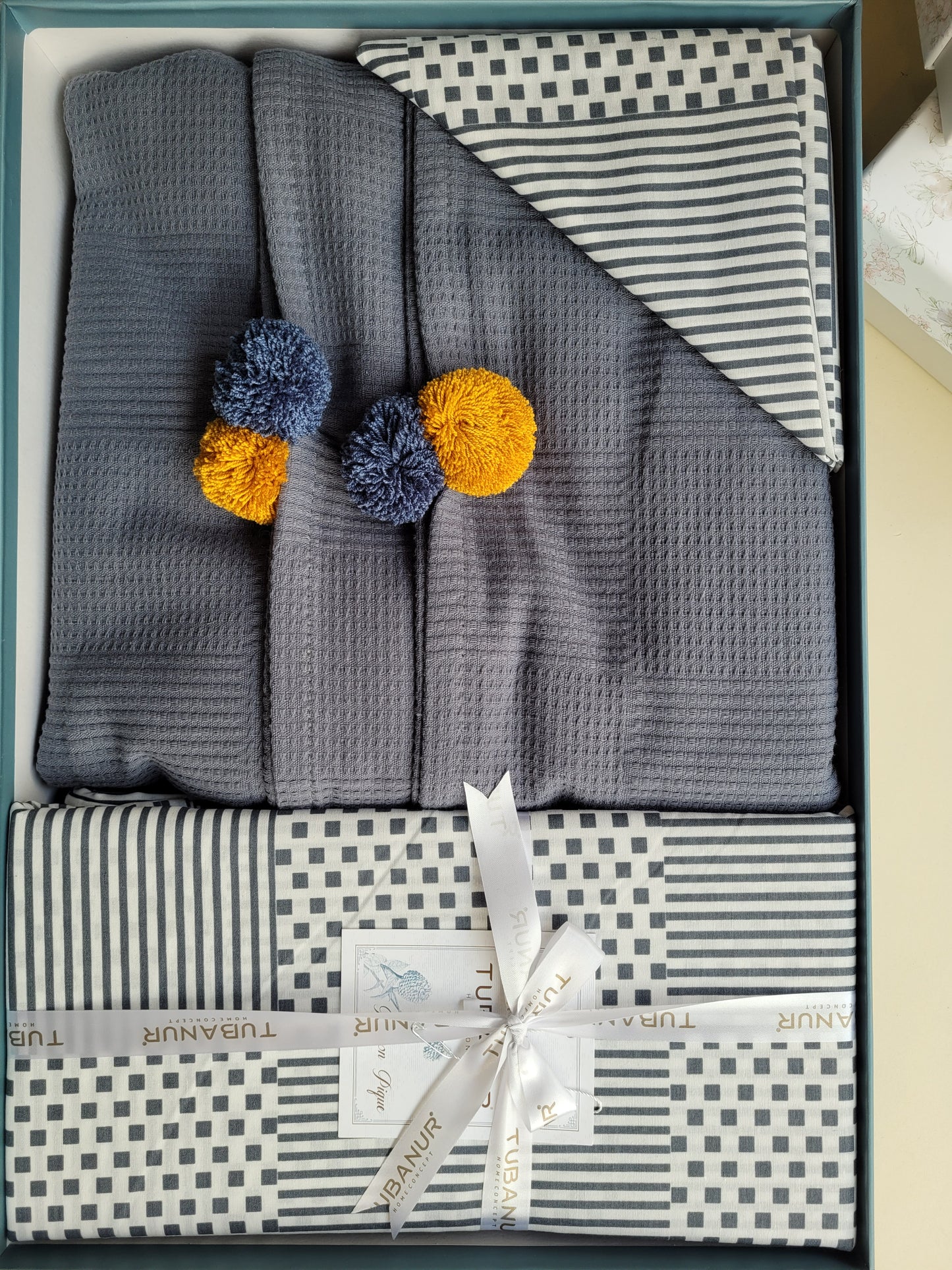Set lenjerie pat TUBANUR – Ponpon Pique