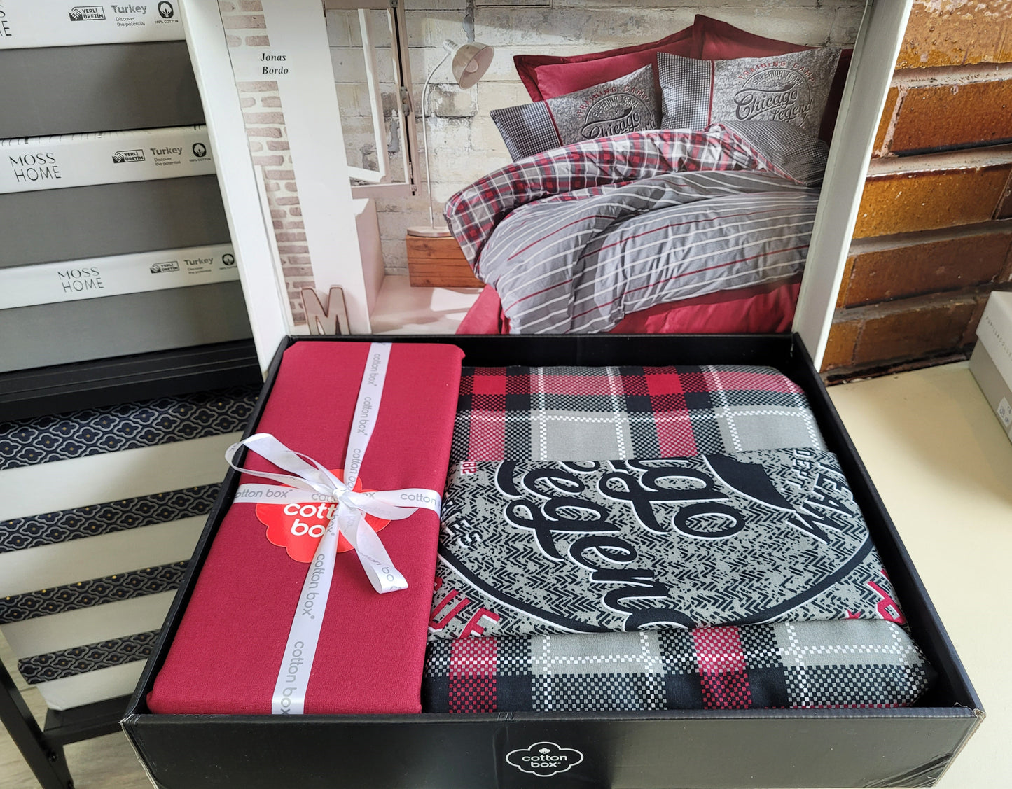 Lenjerie de pat COTTON BOX JONAS BORDO