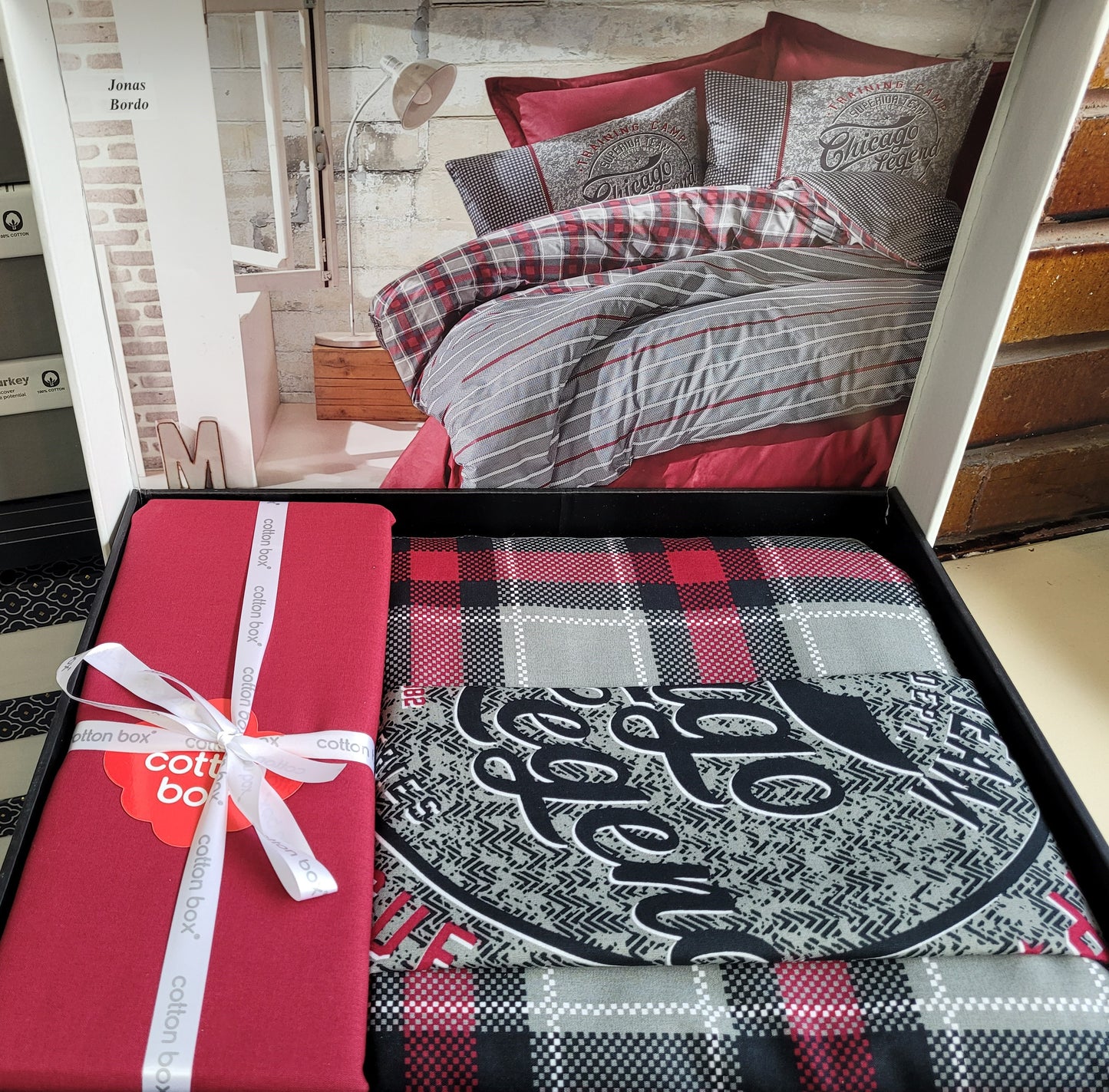 Lenjerie de pat COTTON BOX JONAS BORDO