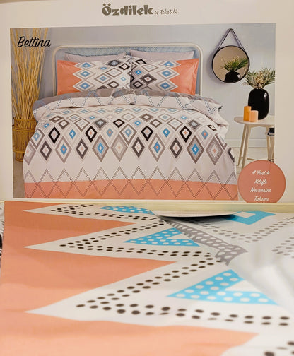 Set Lenjerie de pat Ozdilek - BETTINA - Floral - 2 Persoane