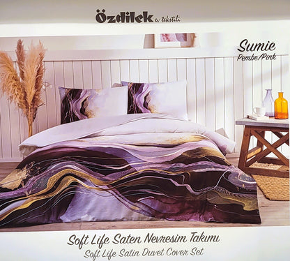 Set Lenjerie de pat Ozdilek - SUMIE - Violet - 2 Persoane