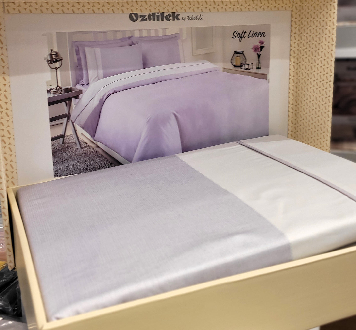 Set Lenjerie de pat Ozdilek - SOFT LINEN - Lila - 2 Persoane