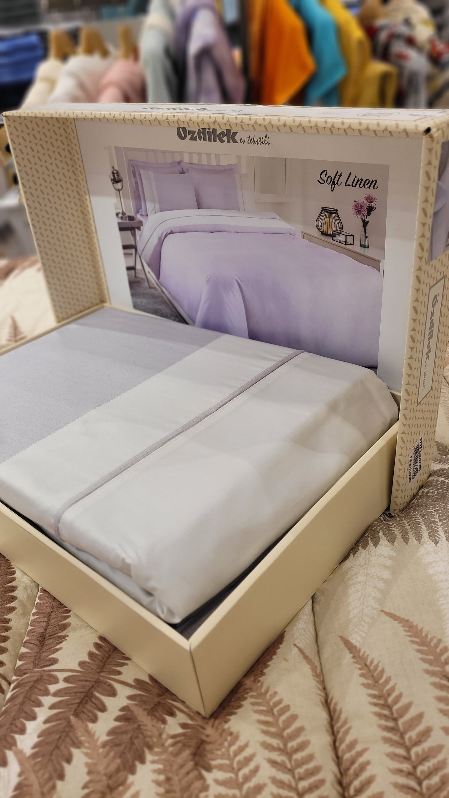 Set Lenjerie de pat Ozdilek - SOFT LINEN - Lila - 2 Persoane