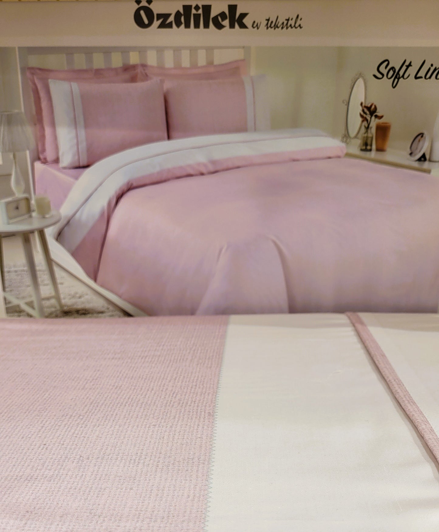 Set Lenjerie de pat Ozdilek - SOFT LINEN - Roz - 2 Persoane