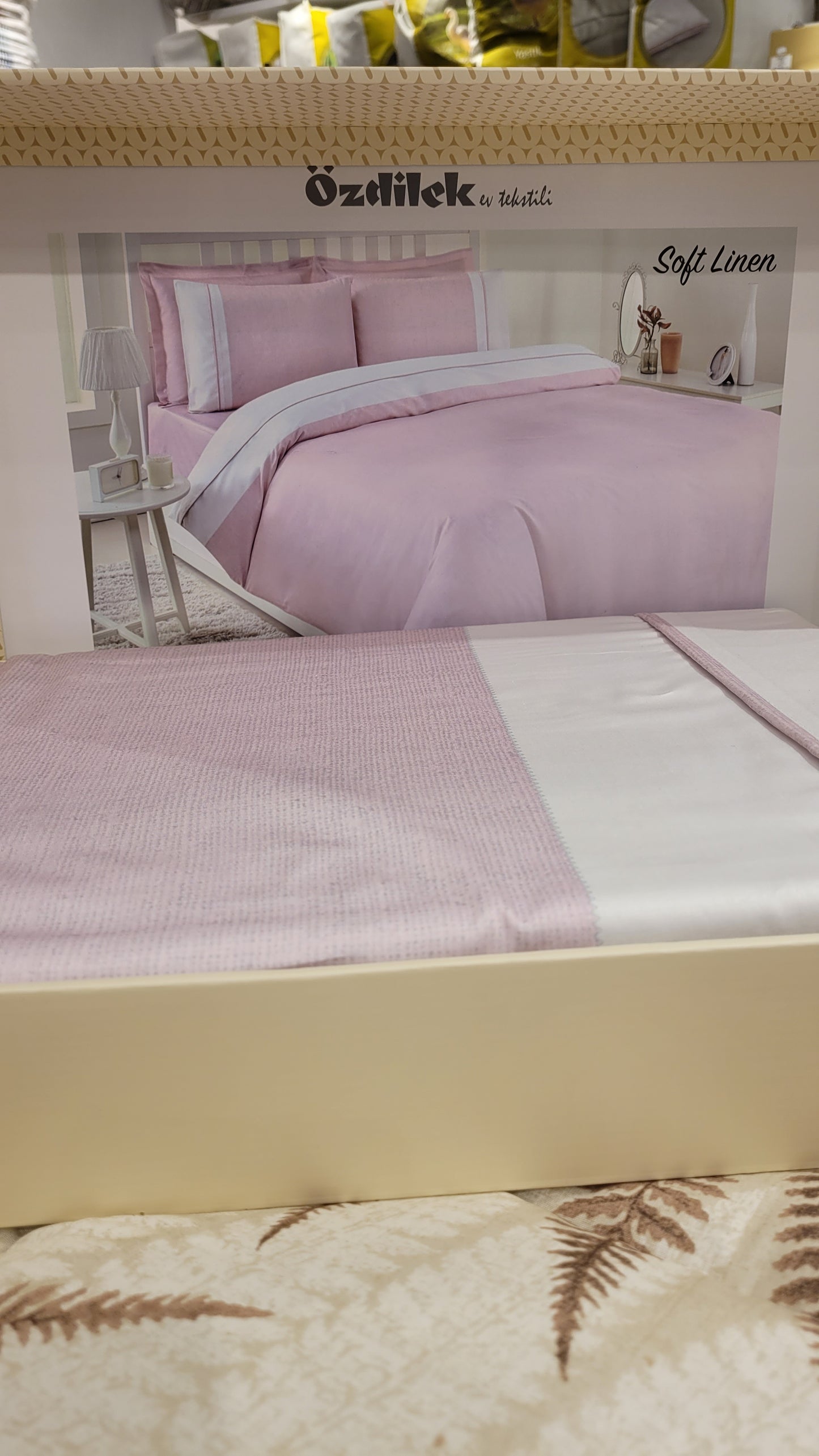 Set Lenjerie de pat Ozdilek - SOFT LINEN - Roz - 2 Persoane