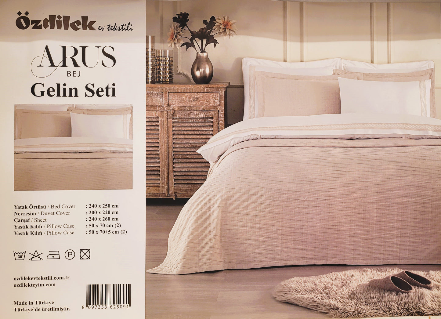 Set de Pat Ozdilek - ARUS - Bej - 2 Persoane
