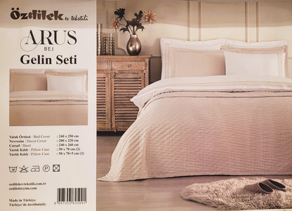 Set de Pat Ozdilek - ARUS - Bej - 2 Persoane