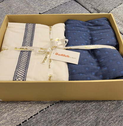 Set de pat Ozdilek - ARUS - Albastru - 2 Persoane