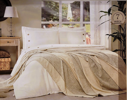 Set de Pat Ozdilek - CALAIS - Bej - 2 Persoane