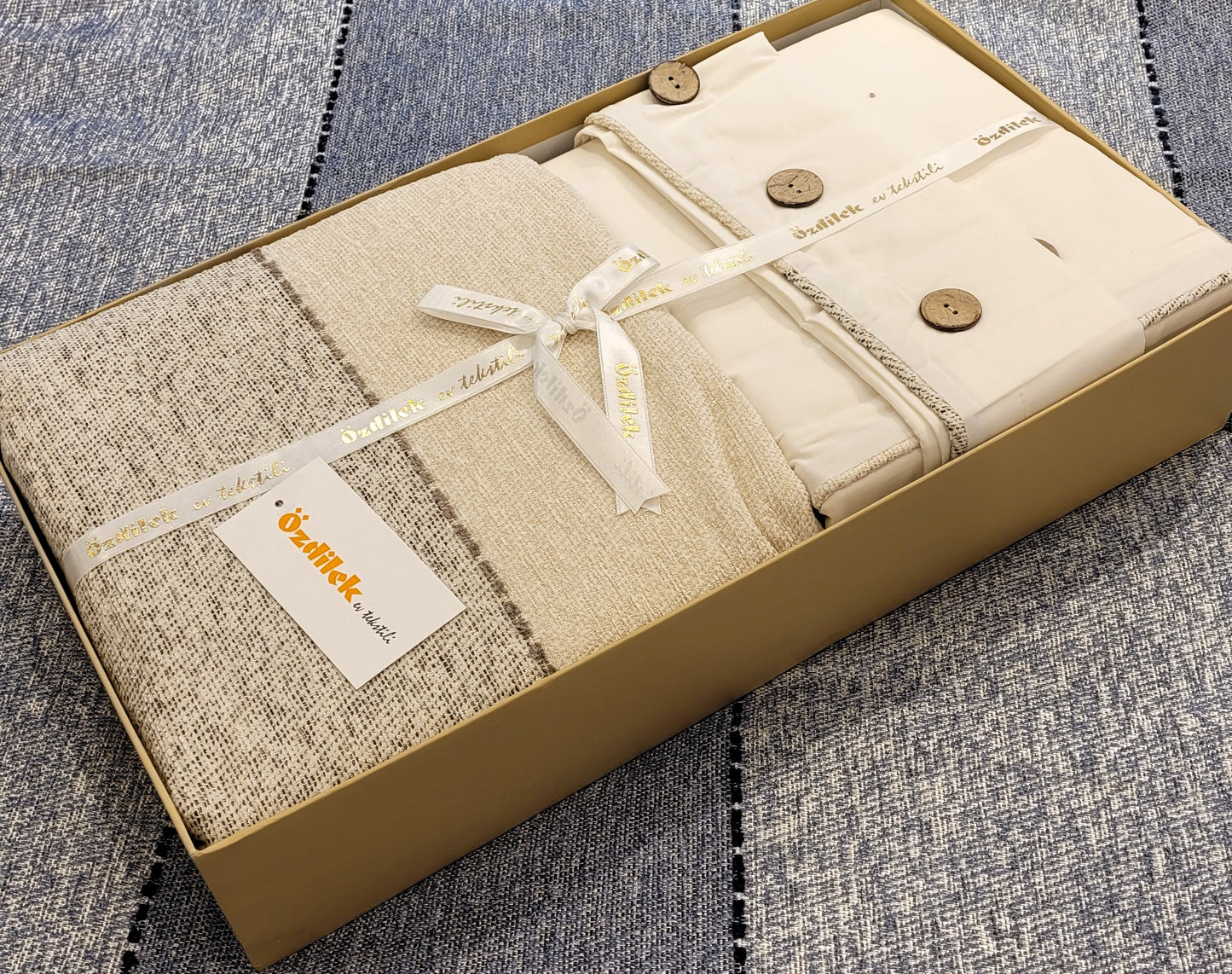 Set de Pat Ozdilek - CALAIS - Bej - 2 Persoane