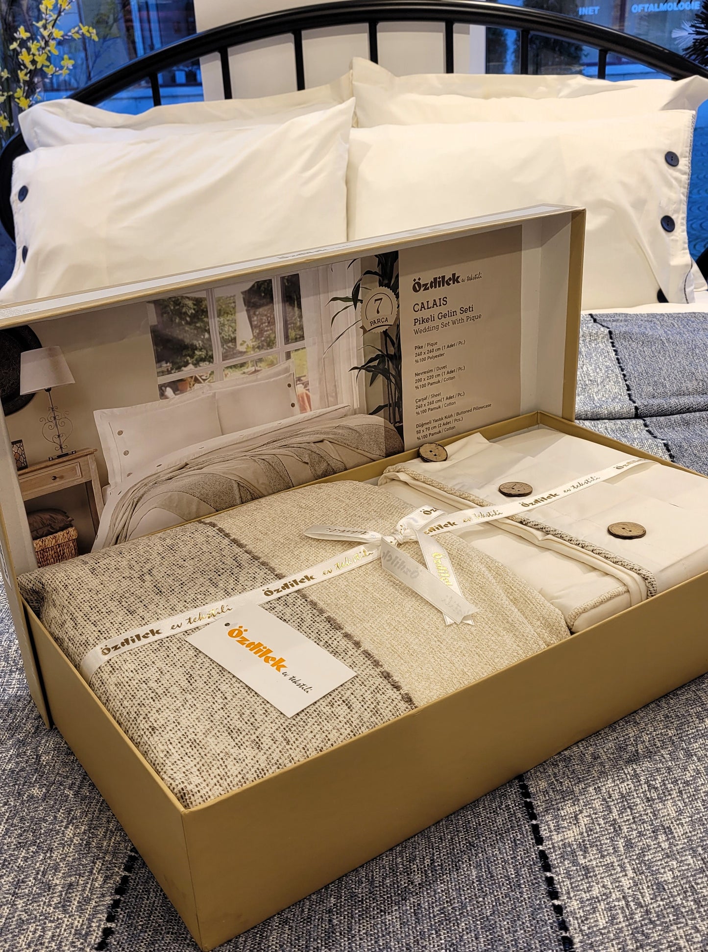 Set de Pat Ozdilek - CALAIS - Bej - 2 Persoane